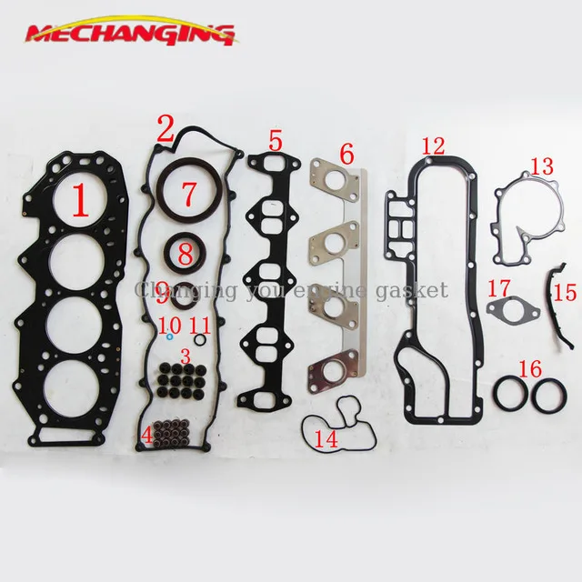 Wl Wl84 Wle7 Wl-T Per Ford Ranger (Er, Eq) Endeavour Everest 2.5 O Mazda B-Serie Set Completo Guarnizioni Motore Guarnizione Di Tenuta 8Asx-10-271