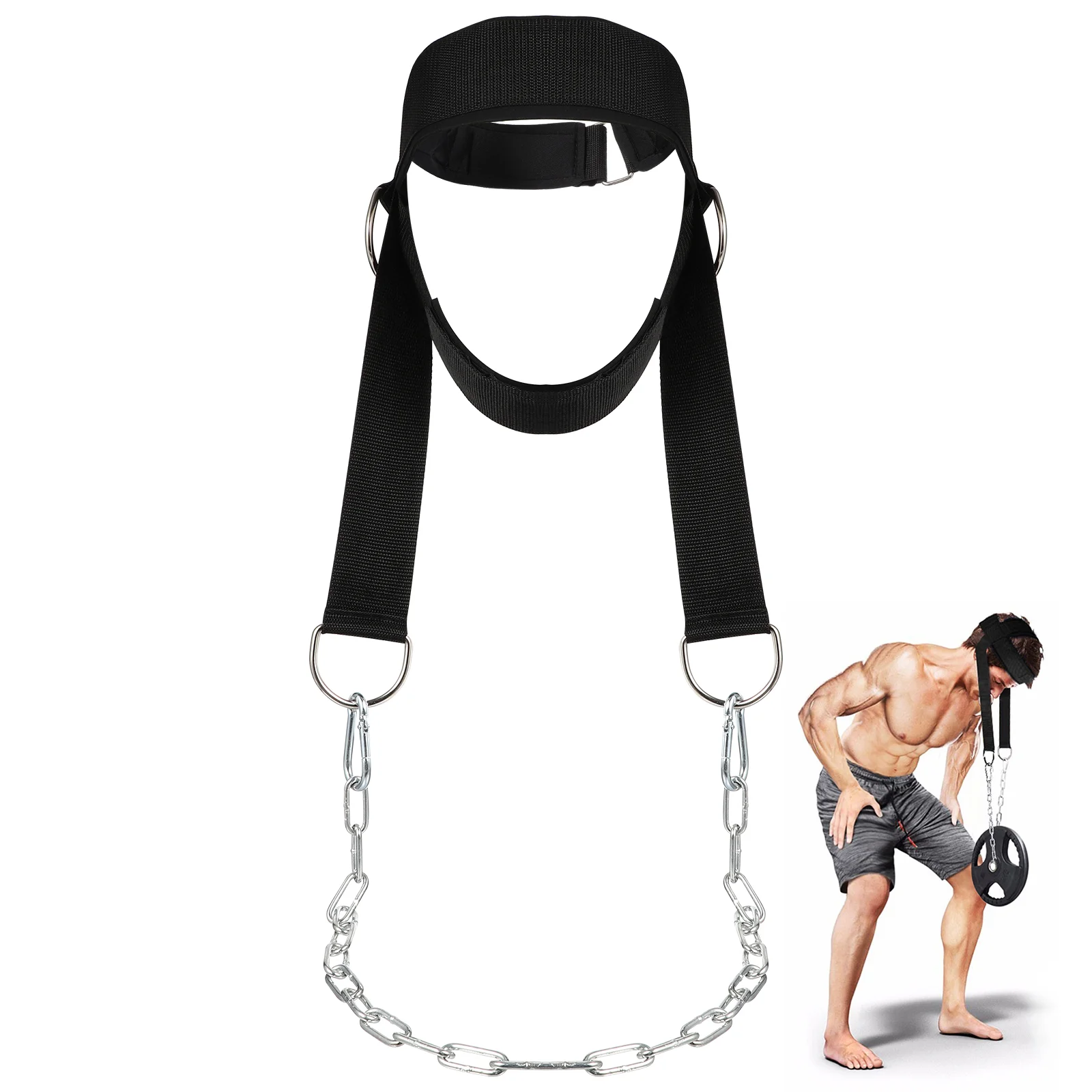 Sport Neck Training Exerciser Harness Trappole Muscle Builder Harness Per Powerlifting Workout-Boxe Mma Sollevamento Pesi