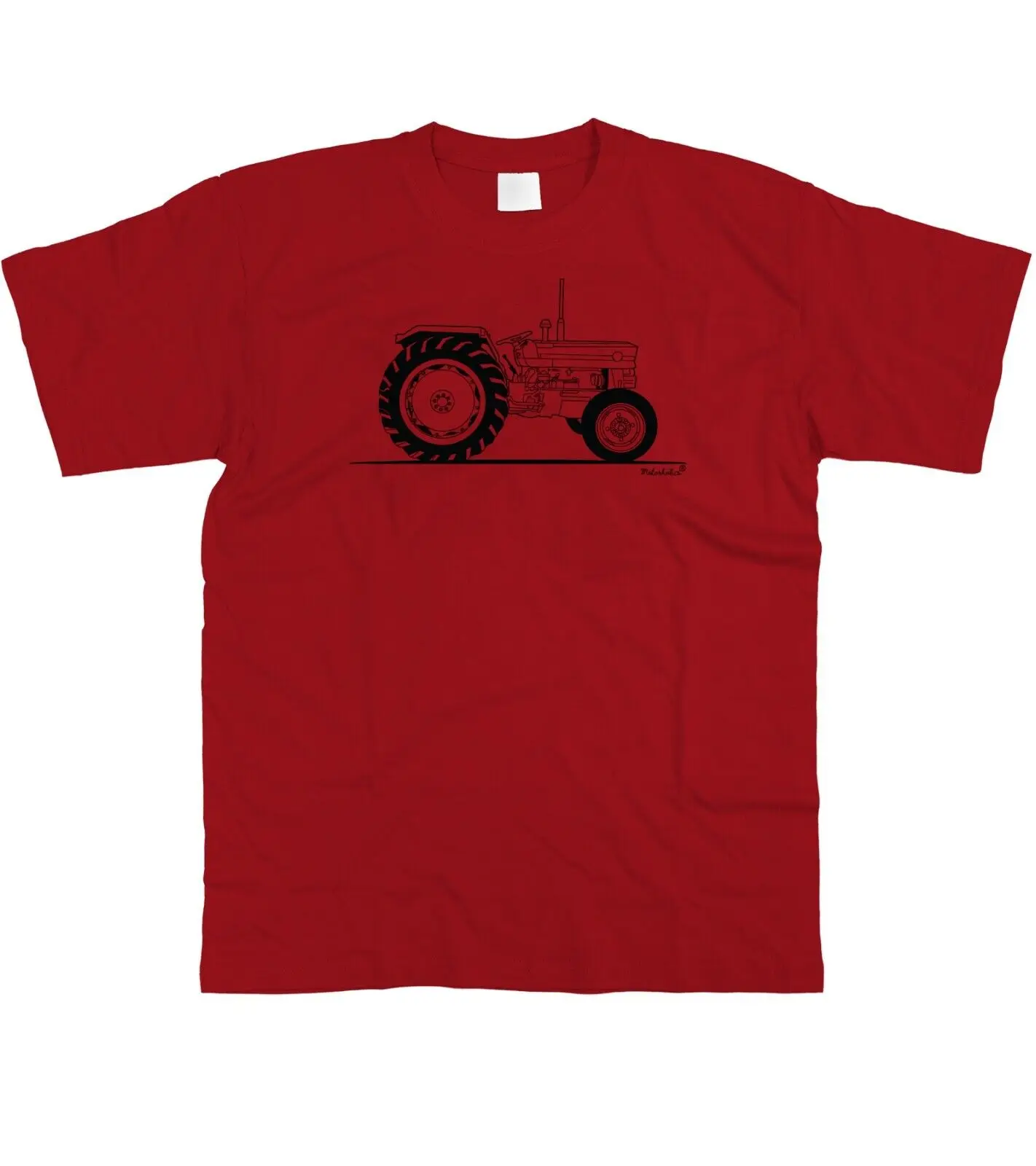 Mens Original Sketch Massey Ferguson Mf 135 Classic Tractor T Shirt S 5Xl Maniche Lunghe O Corte
