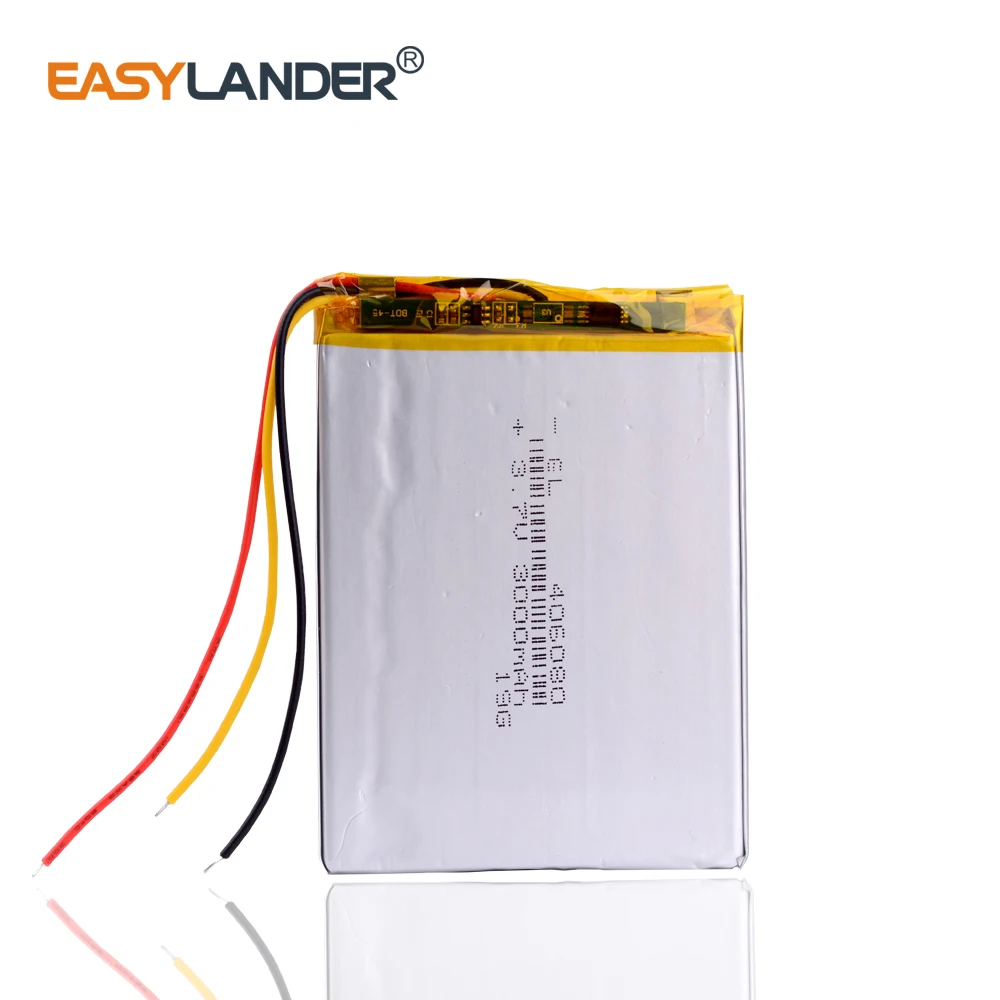 Sostituzione 3 Line 406080 3.7V 3000Mah Batteria Ai Polimeri Di Litio Per Onice Book Darwin 3 Lettori Libri E-Book