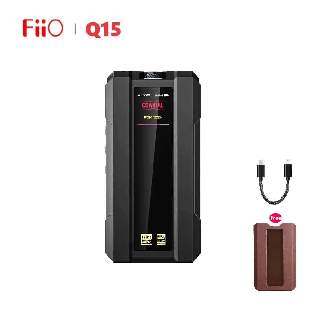 Fiio Q15 Mqa Usb Dac Amp Hi-Res Audio Cuffie Amplificatore Lettore Hifi Decoder Bluetooth 5.1 3.5M/4.4Mm Pcm768 Dsd512
