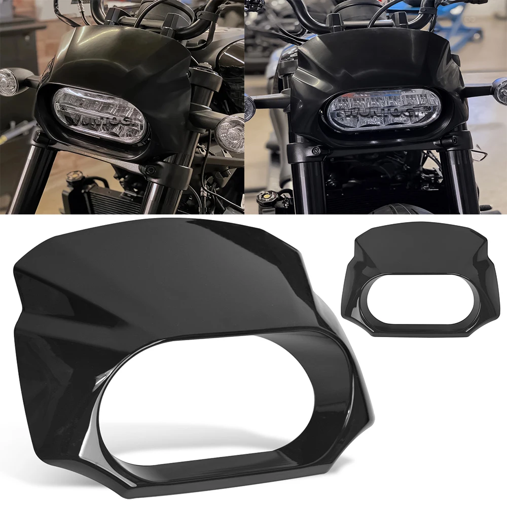 Moto Vivid Light Black Faro Anteriore Carenatura Maschera Copertura Cowl Per Harley Sportster S 1250 Rh1250 2021-2022
