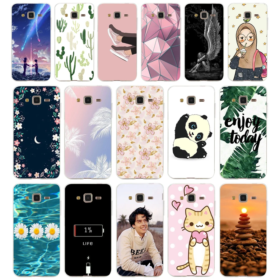 J Custodie Morbide In Tpu Per Samsung Galaxy Grand Prime Cover G530 G530H G531F Paraurti Per Samsung Grand Prime Cover Flower