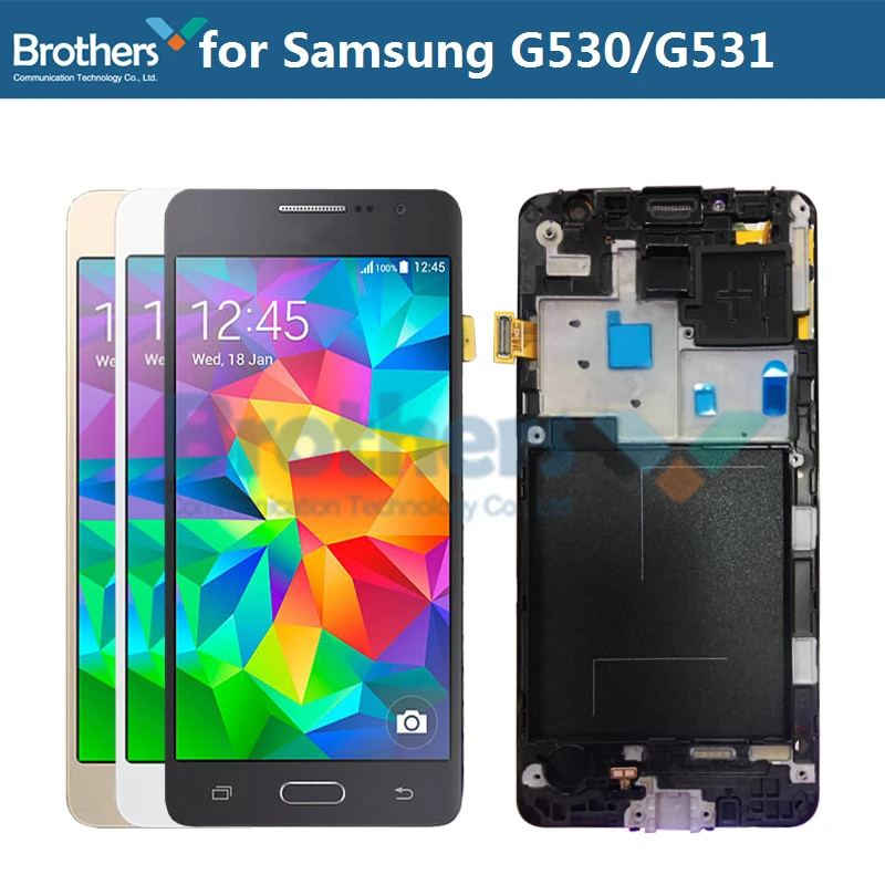 Per Samsung Galaxy Grand Prime G531 G531F Sm-G531F G531H Display Lcd Con Cornice Touch Screen Digitizer Assembly G531 G530 Lcd