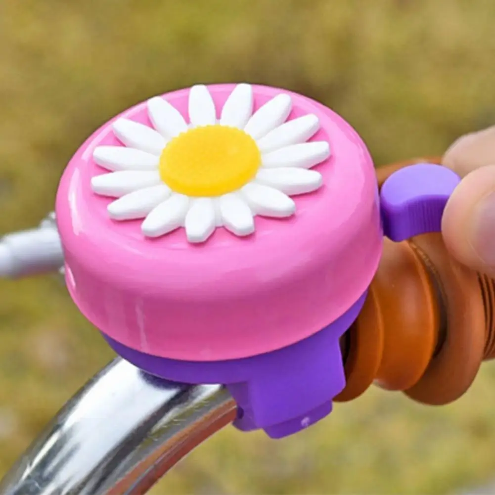 Kids Bicycle Bell Flower Decor Lound Suono Nitido Nastri Con Nappe Colorate Decor Sweet Color Safe Riding Bambini Scooter Bell