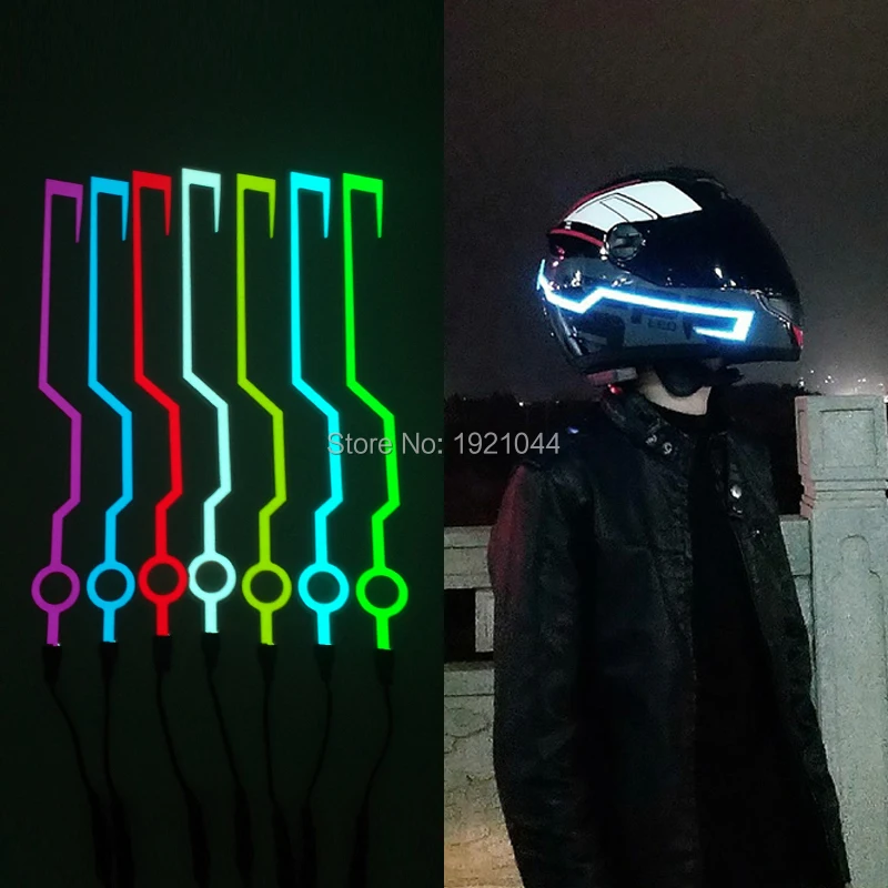 Vendite Calde Led Casco Moto Cool Casco Moto El Strip Light Segnale Di Guida Sicuro Casco Moto Decorazione Fai Da Te