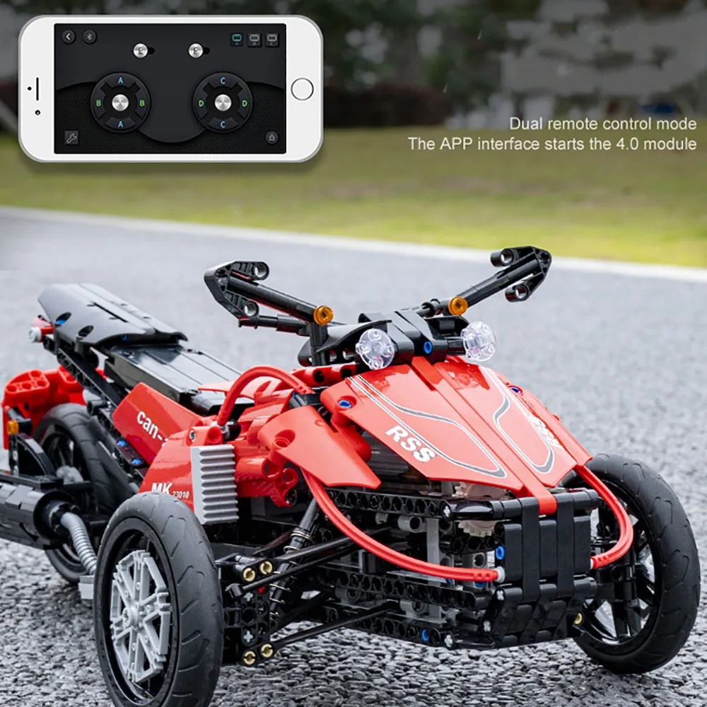 All Terrain Tre Ruote Moto Building Blocks Plastica Motore Power Triciclo Mattoni Fai Da Te Giocattoli Regali Per Adulti Bambini Ragazzi