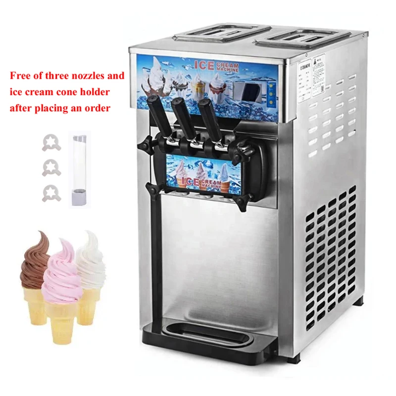 Dessert Soft Ice Cream Machine Desktop Pink Ice Cream Maker Distributore Automatico Di Gelato In Acciaio Inossidabile