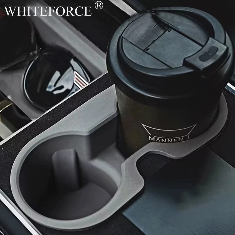 Amichevole Silicone Portabicchieri Per Acqua Console Di Stoccaggio Portabicchieri Inserto Refresh Center Console Per Tesla Model 3 Model Y 2021-2023