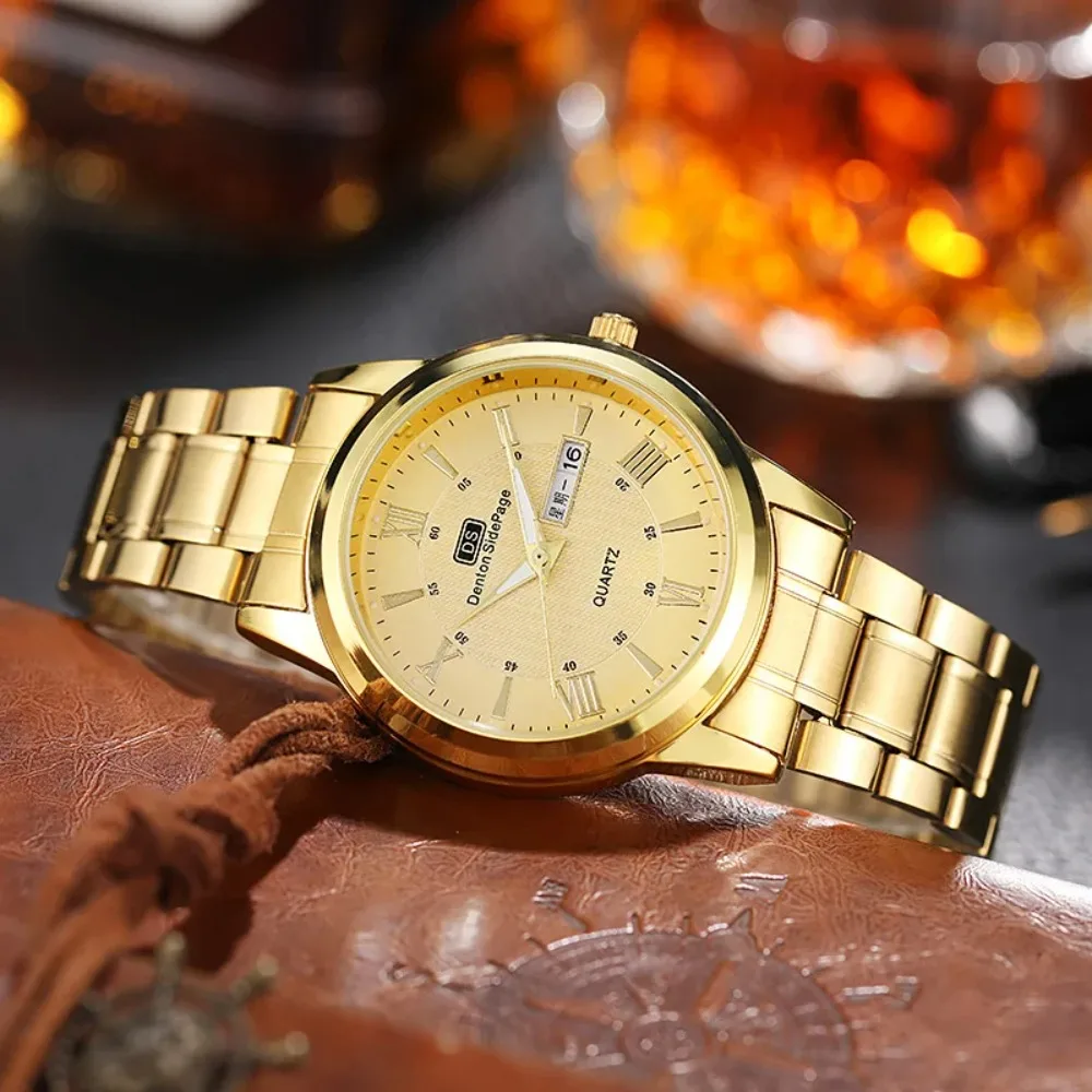 New Fashion Mens Calendar Watches Orologio Da Giorno Impermeabile Per Uomo Luminous Week Display Orologio Da Polso Al Quarzo Maschile Di Lusso