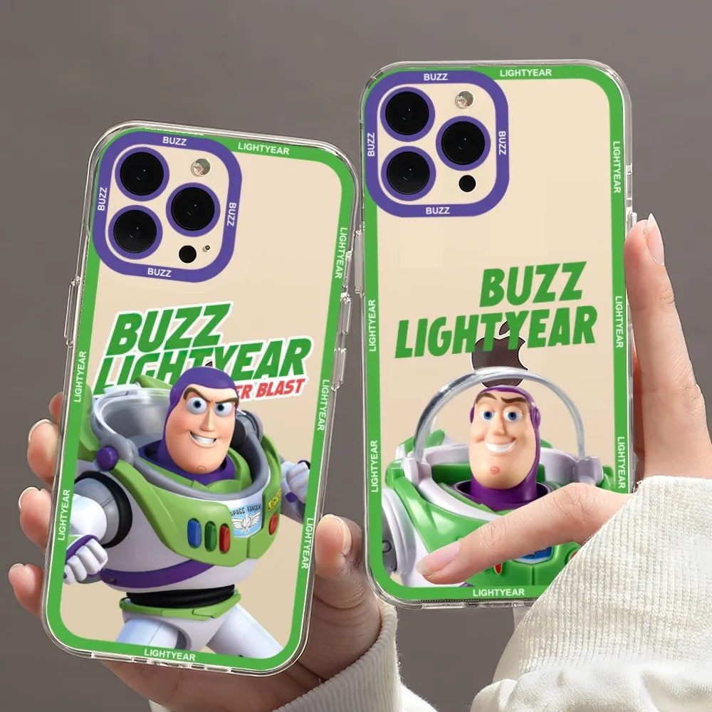 Custodia Per Telefono Miniso Disney Buzz Lightyear Per Iphone 11 12 Mini 13 14 15 Pro Max Custodia Trasparente