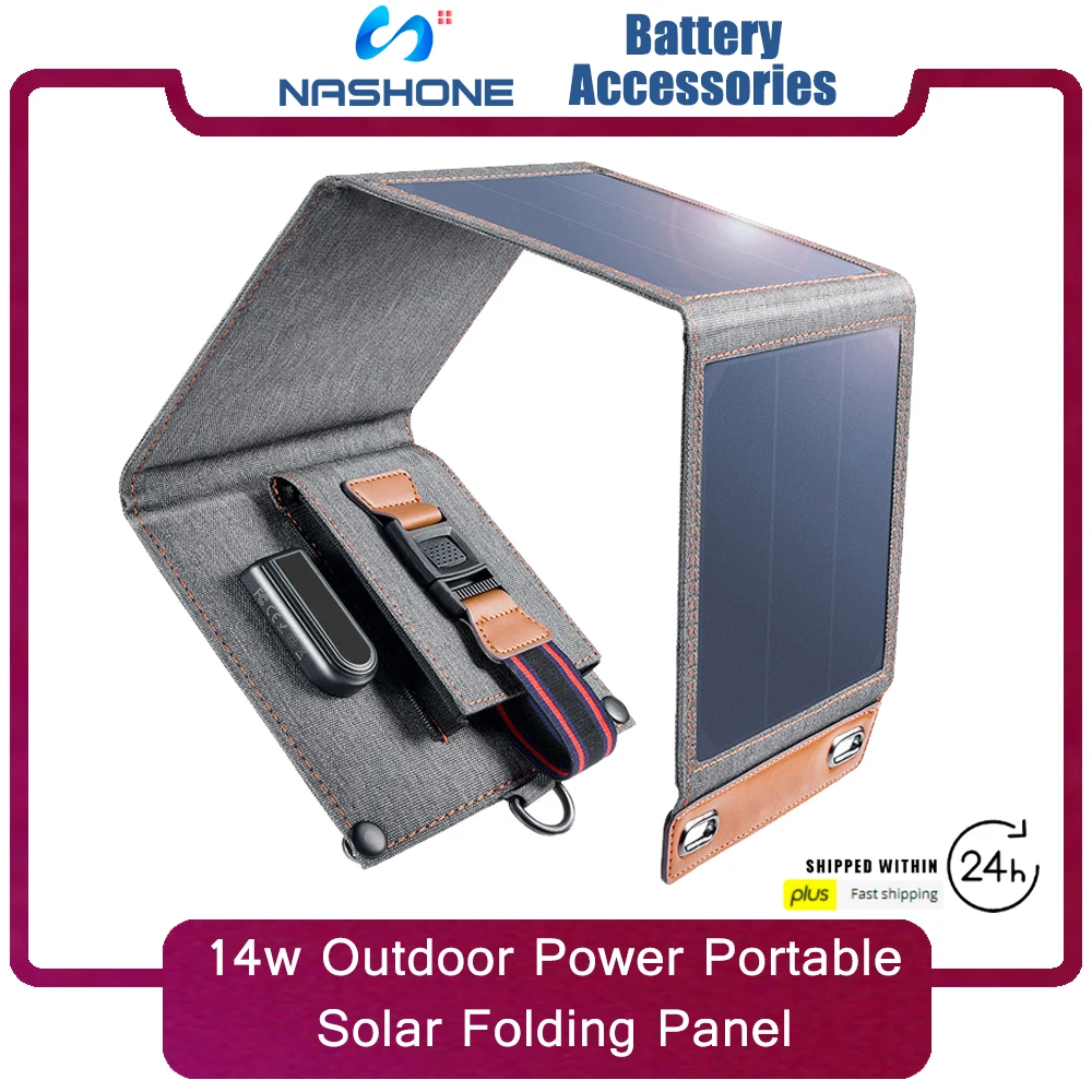 Caricabatterie Per Pannello Solare Caricabatterie Solare Portatile Da Esterno Da 14W Con Pannello Solare Pieghevole 4000Wp Per Telefono Cellulare Con 