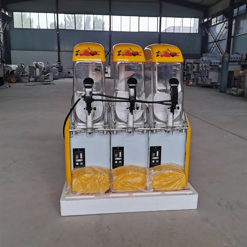 110V/220V Double Tank Smoothie Slush Machine Ice Cream Machine 300W Snow Melting Machine Commercial Smoothie Granita Machine