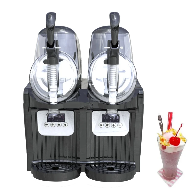 Macchina Commerciale Per La Fusione Della Neve Mini Slush Machine Ice Snow Cold Drink Maker 2 Tank Smoothies Granita Machine Sand Ice Machine