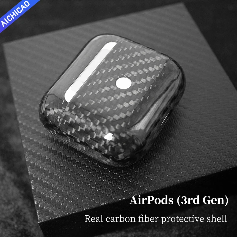 Custodia Protettiva Per Auricolari Per Apple Airpods 3, Custodia In Vero Carbonio, Apple Airpods 3Rd, Pro 1, 2, Air Pods 3, 2021 Modelli