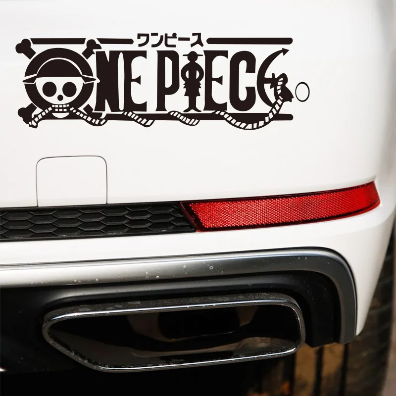 1 Pz One Piece Rufy Car Sticke Anime Peeking Glass Vinyl Decal Sticker Per Finestrino Dell'Auto Laptop Hydroflask Waterbottle Pvc