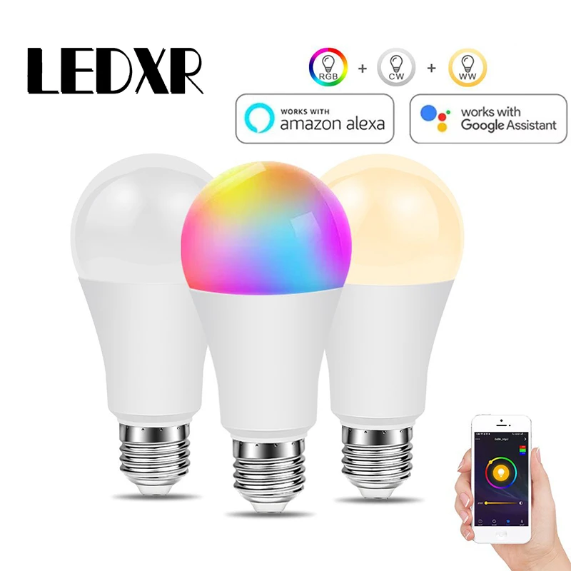 Smartphone Wifi Bulb Colorful Color Changing Alexa Google Voice Controlled Graffiti Bulb Light