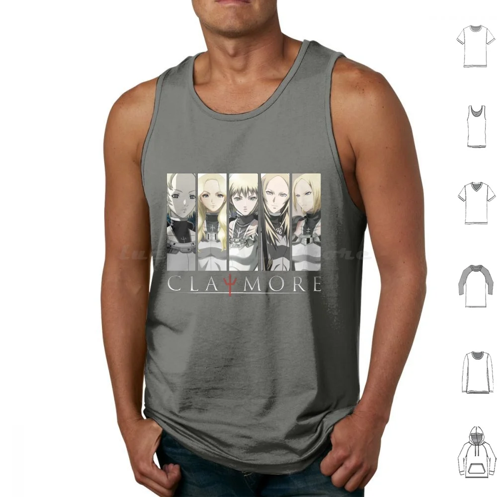 Claymore Girl Character Canotte Stampa Cotton Sword Claiem Priscilla Claymore Anime Waifu