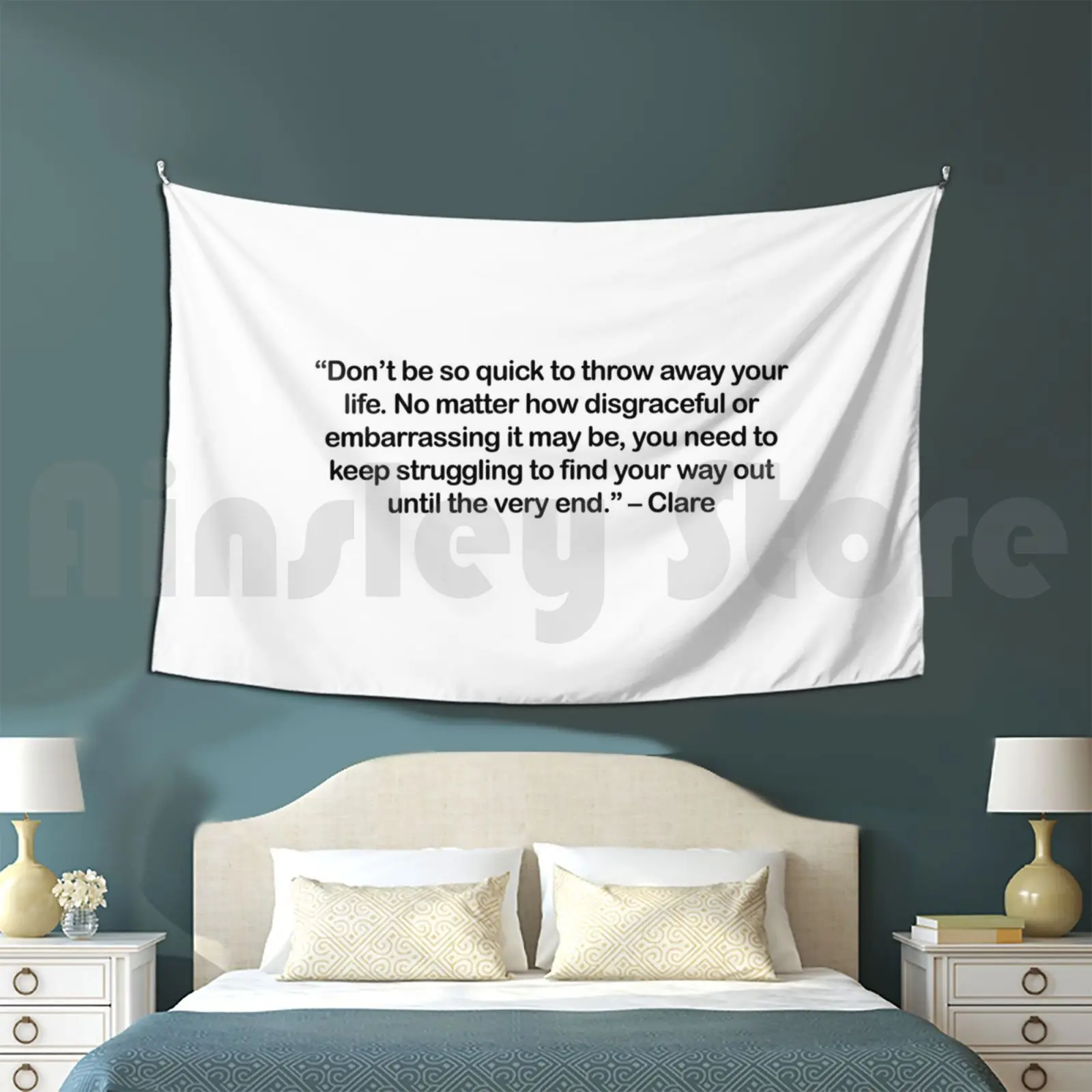Clare-Quote Arazzo Soggiorno Camera Da Letto Clare Claymore Clare Citazione Claymore Citazione Anime Citazione Manga