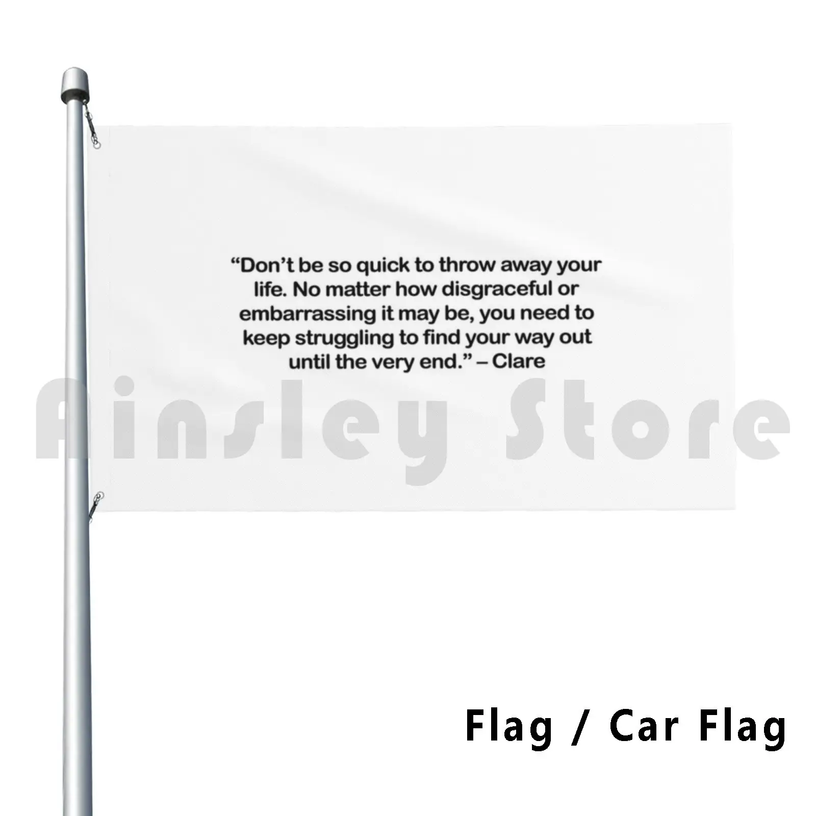 Clare-Quote Outdoor Decor Flag Car Flag Clare Claymore Clare Quote Claymore Citazione Anime Citazione Manga