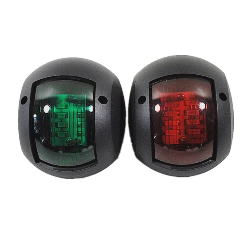 Isure Marine Navigation Side Bow Led Lights Black Plastic House Boat Yacht Red & Green