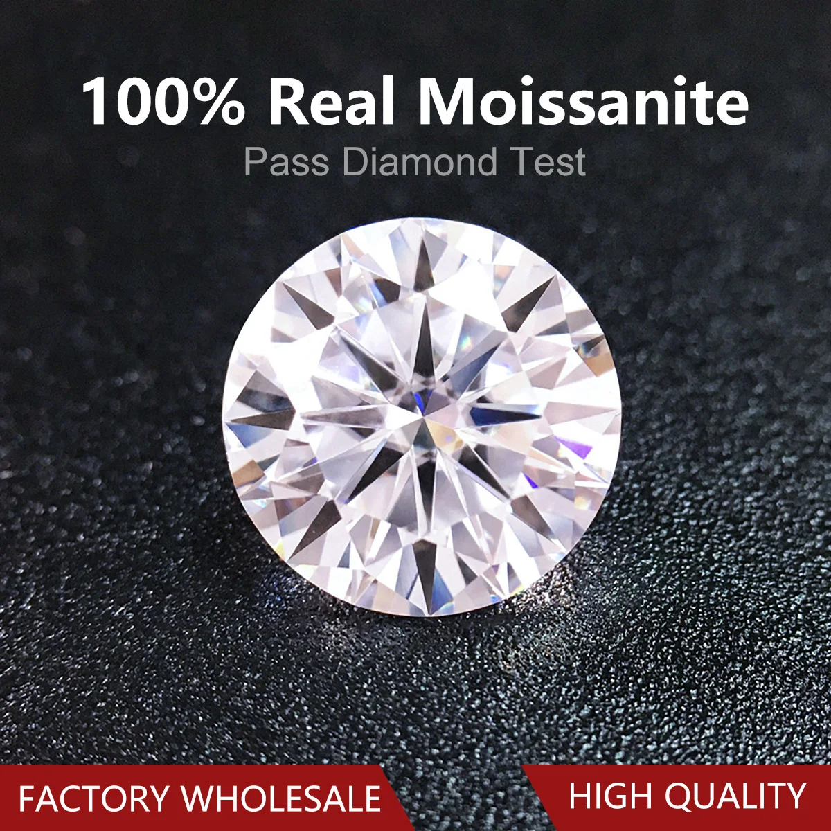 Grossisti Real 0.1Ct A 10Ct D Color Round Cut Certified Moissanite Gems Pass Diamond Test Pietre Preziose Sciolte Spedizione Veloce