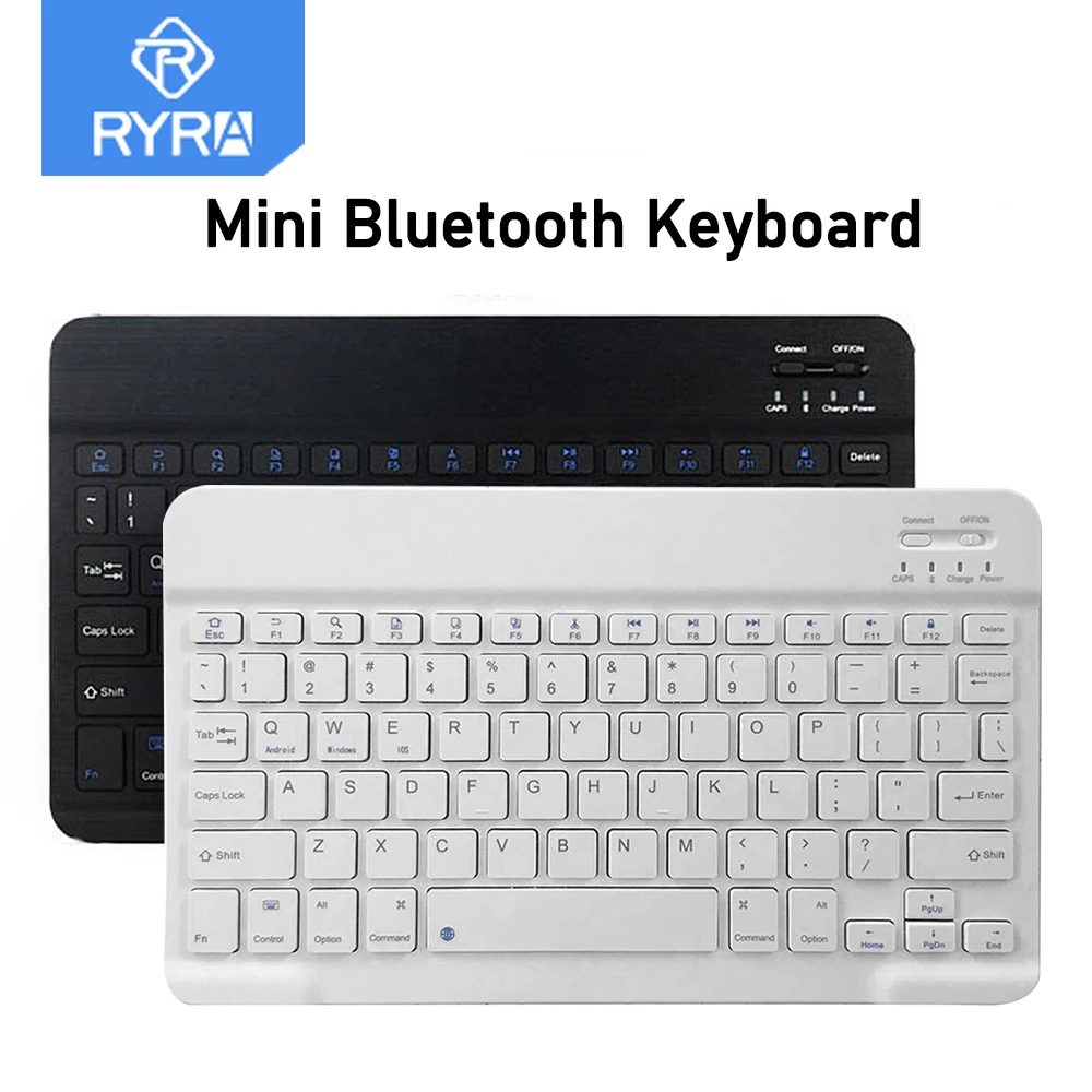 Tastiera Bluetooth Ricaricabile Ryra Wireless Mute Thin Mini Tastiera Tablet Office Tastiera Usb Per Ios Android Windows Pc Ipad