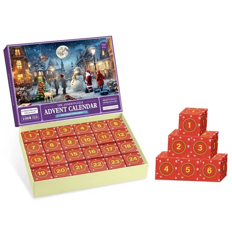 2023 Calendario Dell'Avvento Jigsaw Puzzle 24 Parti Jigsaw Puzzle Regalo Per Il Conto Alla Rovescia Per Natale Natale Celebrazione Vacanza Puzzle