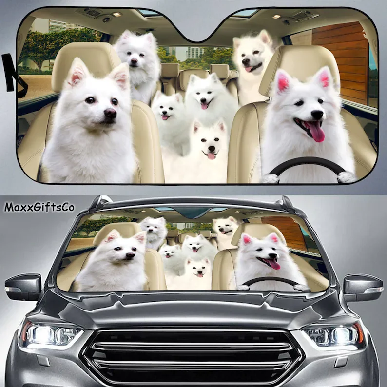 Parasole Per Auto Americano Eskimo, Parabrezza Americano Eskimo, Parasole Automatico Per Cani Di Famiglia, Accessori Per Auto Per Cani, Amore American
