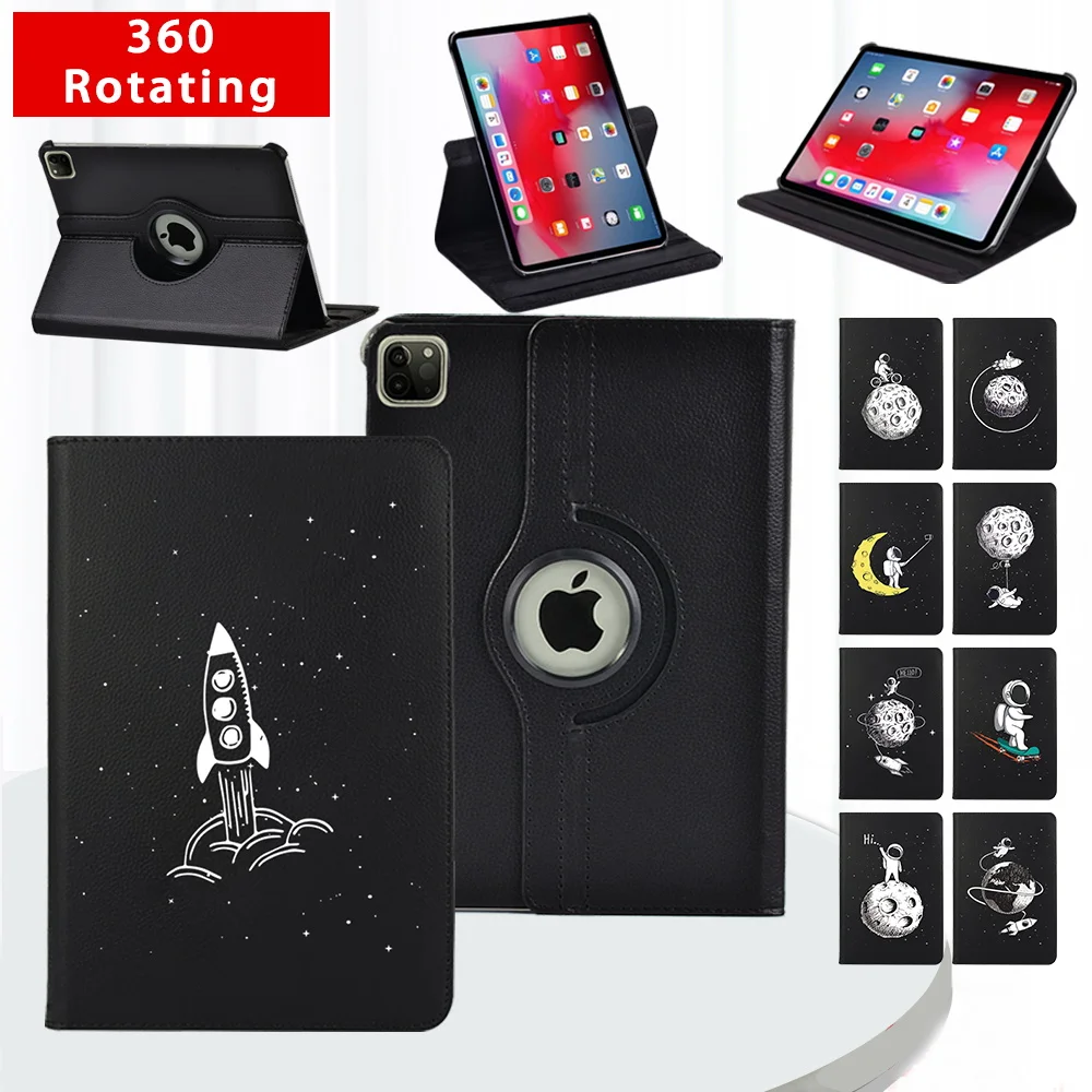Per Apple Ipad Air 1/Air 2/Air 3 10.5/Air 4 10.9/Air 5 Tablet 360 Gradi Rotazione Flip Custodia In Pelle Modello Astronauta Shell