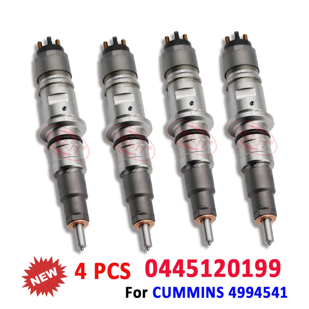 4 Pezzi Ortll Nuovo 0445120199 Iniettore Di Carburante Diesel Assy 0 445 120 199 Oe 4994541 Ugello 4 994 541 Per Motore Diesel Euro 5