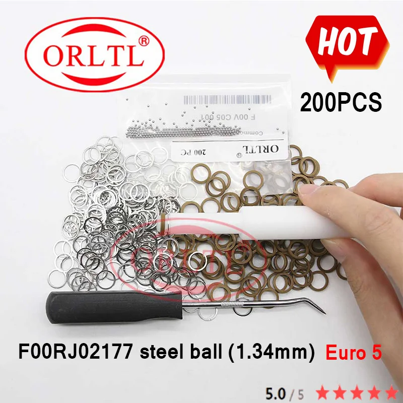 Guarnizioni Iniettore Diesel Kit Muslimah F00V C99 002 Dimensioni Sfera In Acciaio 1.34Mm Muslimate Per Bosch Euro 5 Cr Series 200 Pz