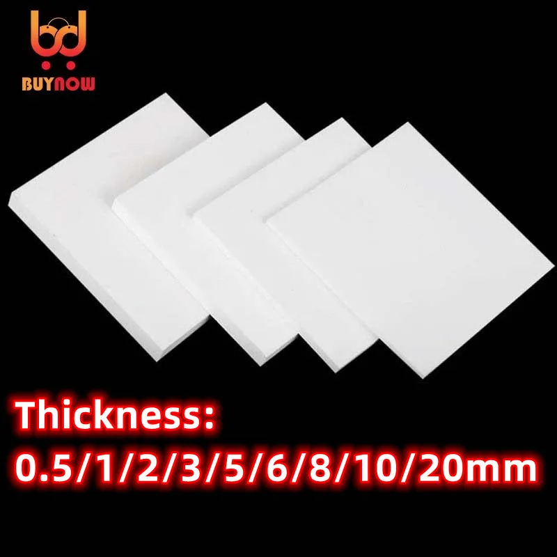 0.5/1/2/3/4/5/6/8/10Mm Spessore Foglio Ptfe Piastra Ptfe Blocco Scheda Ptfe Piastra Polytef Lavorazione Anticorrosione Elaborazione Del Modello