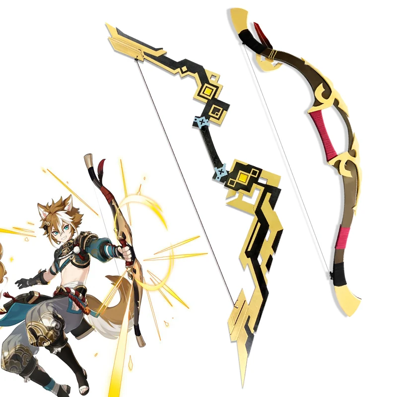 Gioco Anime Cosplay Genshin Impact Gorou Raven Bow Armi Puntelli Rock Bow Ganyu Bow E Arrow Accessori Per Armi