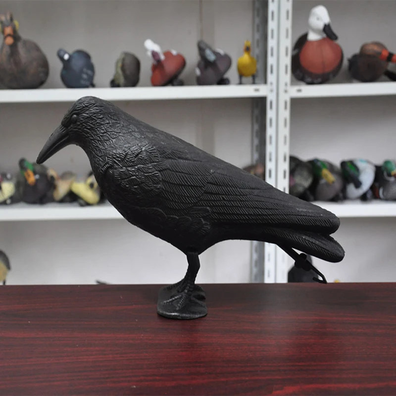 Outdoor Decoracion Jardin Simulazione Esterna Black Crow Raven Bird Repellent Pest Control Pigeon Repellent Garden Decoration