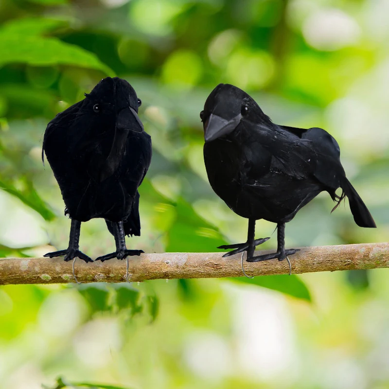 Simulazione Crow Black Fake Raven Bird Repellent Natural Pest Control Pigeon Repellent Garden Decor Outdoor Yard Decoy Supplies