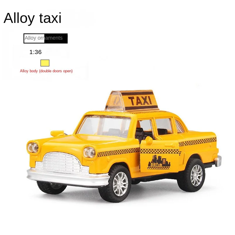2023 New Creative Retro 1:36 Alloy Thunderbird Taxi Model Decorazione Per Auto Giocattolo Per Bambini Warrior Car Model Boy Toy