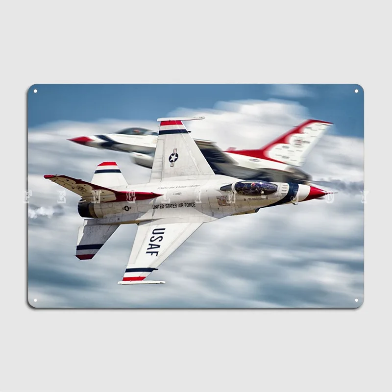 The Usaf Display Team The Thunderbirds Metal Sign Cinema Soggiorno Cinema Decorazioni Targhe Targa In Metallo Poster
