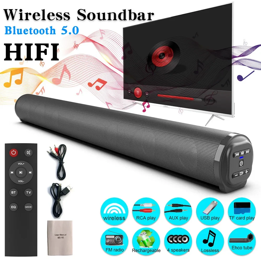 Echo Wall Altoparlante Bluetooth Portatile 3D Stereo Surround Desktop Home Tv Computer Outdoor Ultra Power Sound Projector Subwoofer