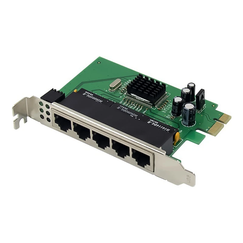 Scheda Switch Ethernet Pci-E Pci-E X1 Ic Plus Ip175C Ricetrasmettitore Scheda Switch Integrato Fast Ethernet A 5 Porte