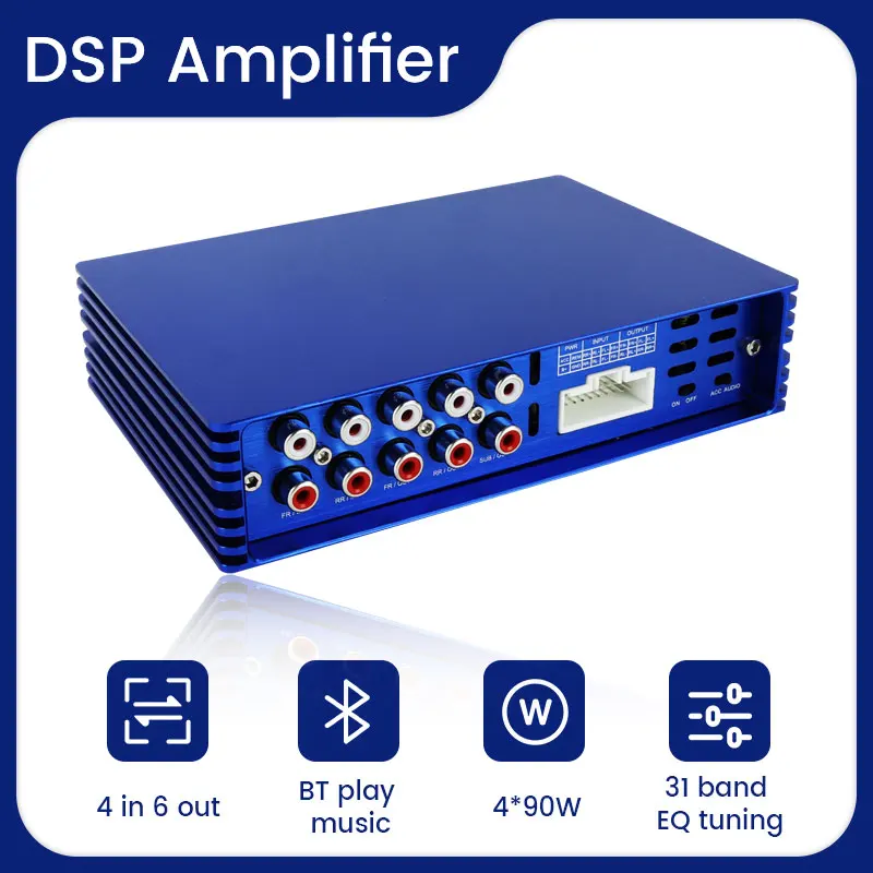 4*90W 31Eq Amp Dsp Amplificatore Car Audio Processor Automotive Radio Sound Power Equalizer Module Telefono Computer Regolazione Senza Cavo