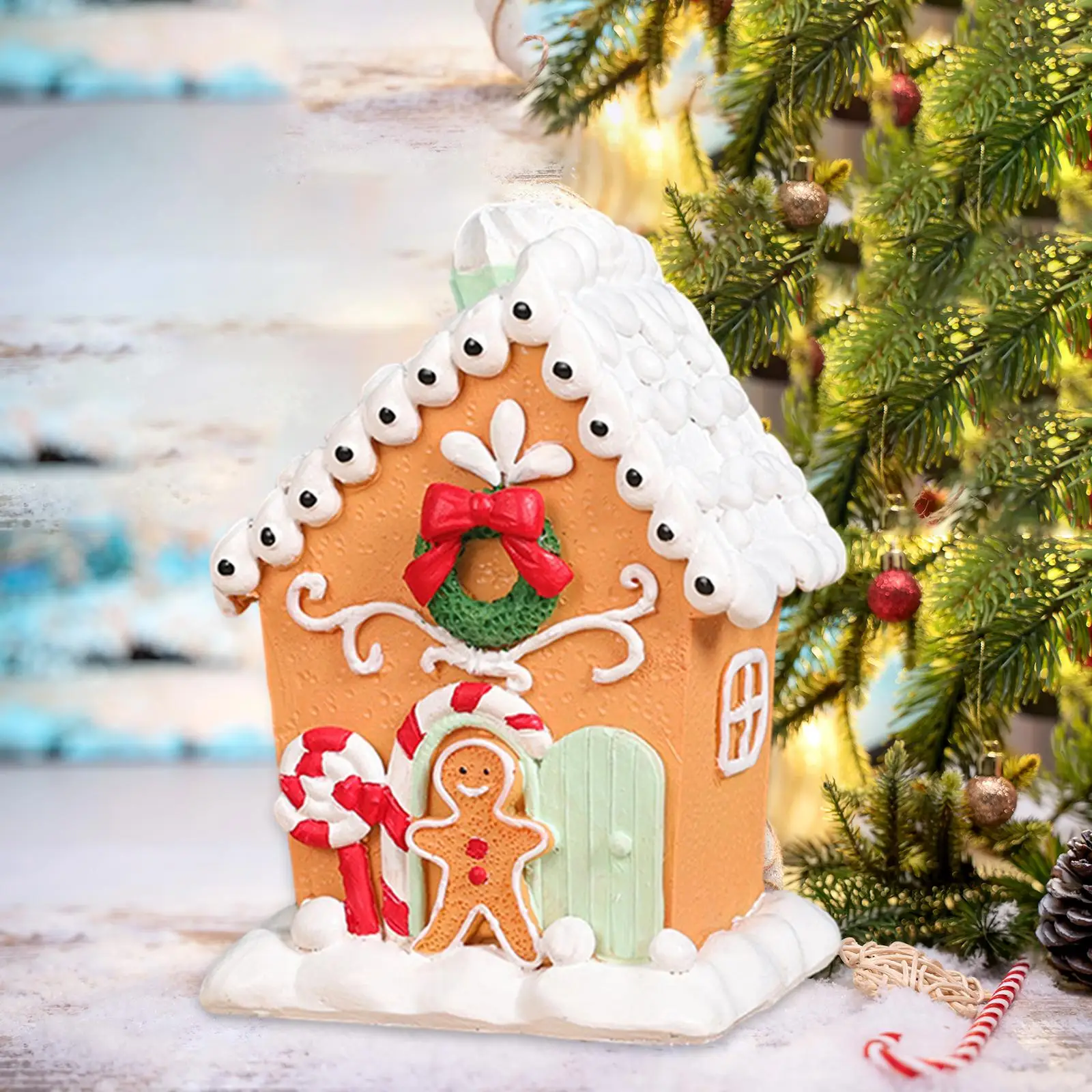 Xmas Gingerbread House Ornament Handmade Christmas Miniature Gingerbread House Per Xmas Party Shops Tavolo Da Pranzo Home Restaurant