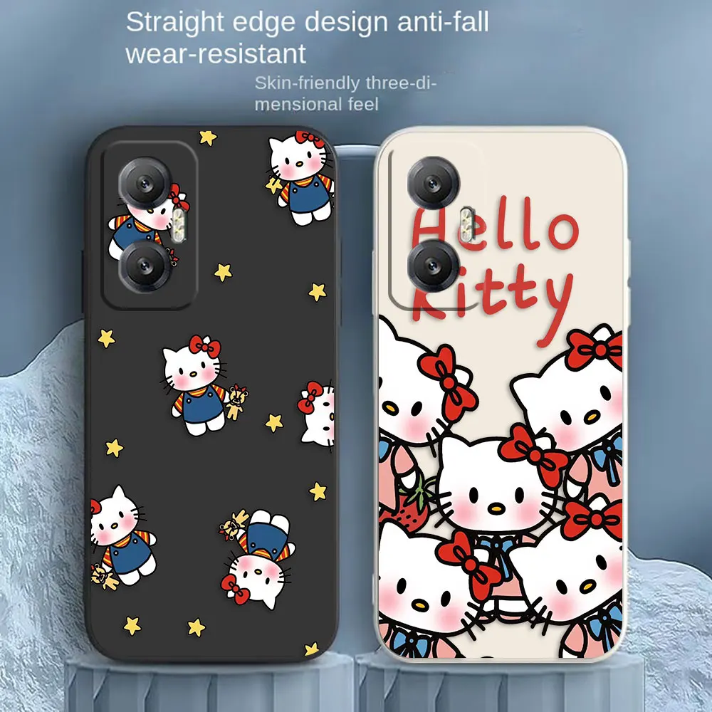 Custodia Per Telefono Cartoon Cute Holle K-Kitty Per Infinix Hot 10 10S 11 11S 12 Zero 20 30 X Camon 16 Pro 5G Custodia In Silicone Funda Shell