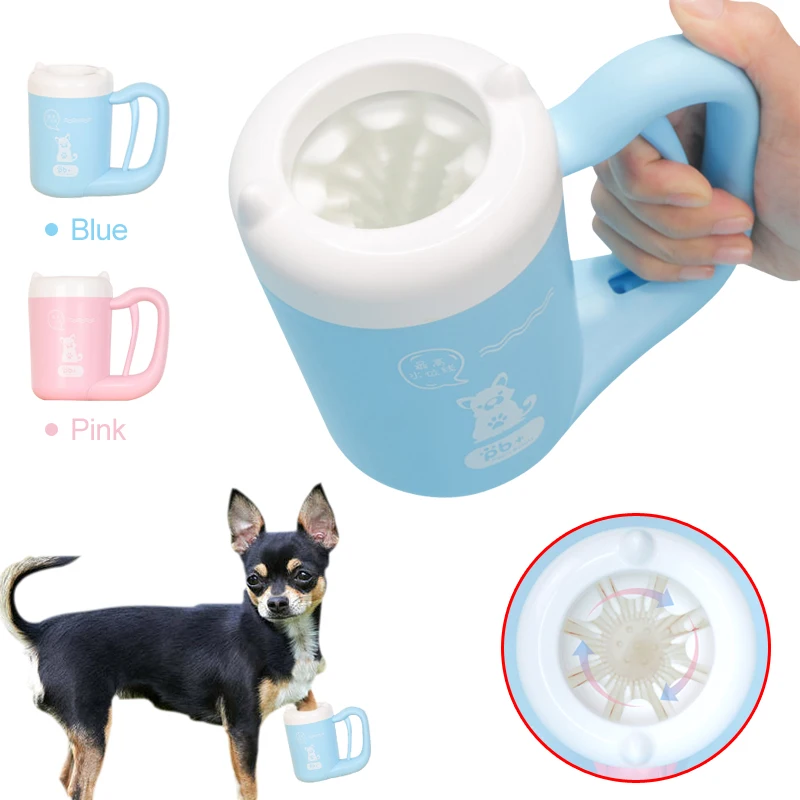 Portatile Outdoor Pet Pog Paw Cleaner Cup Soft Silicone Foot Washer Clean Dog Paws One Click Manuale Quick Feet Wash Cleaner