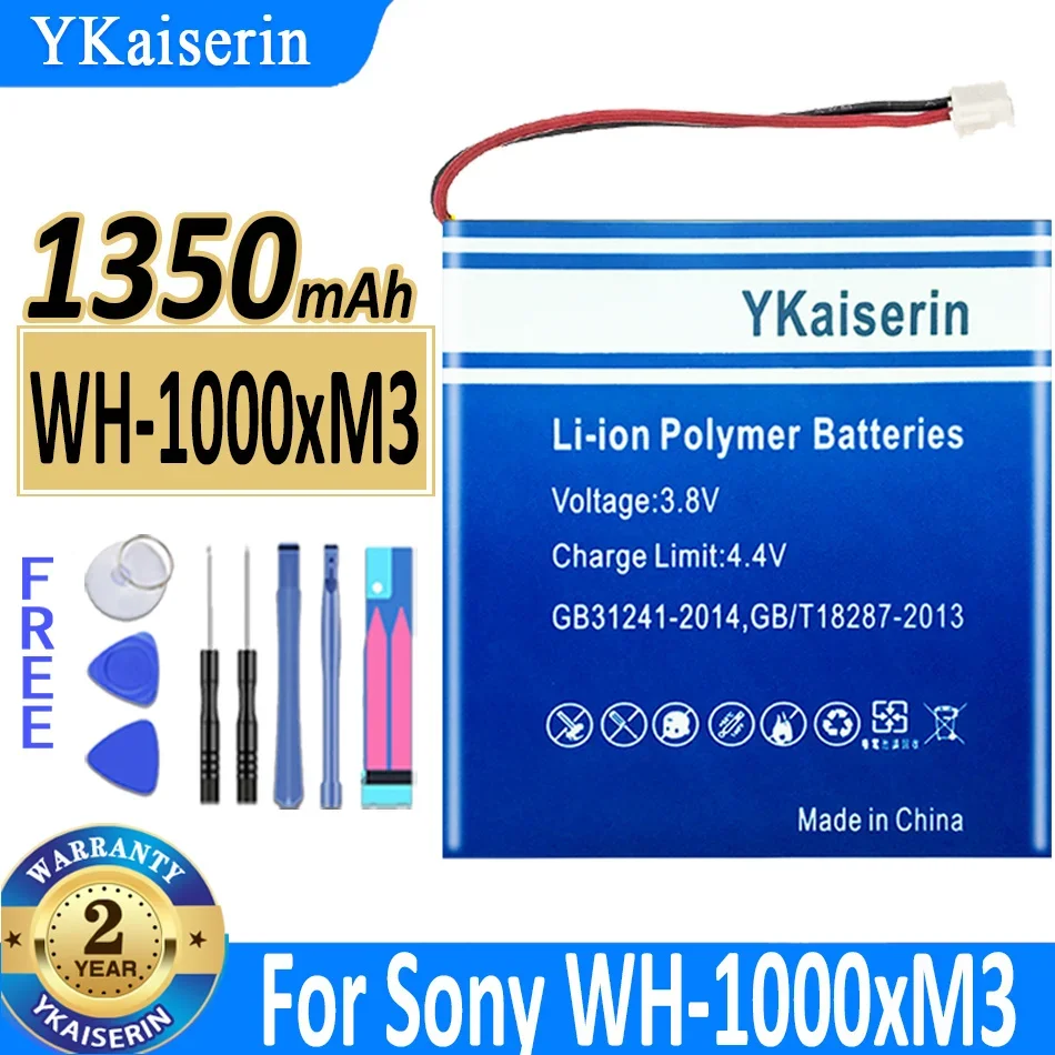 Batteria Di Ricambio Ykaiserin 1350Mah Per Sony Wh-1000Xm3 Wh-Xb900N Wh-Ch710N Bateria + Strumenti Gratuiti