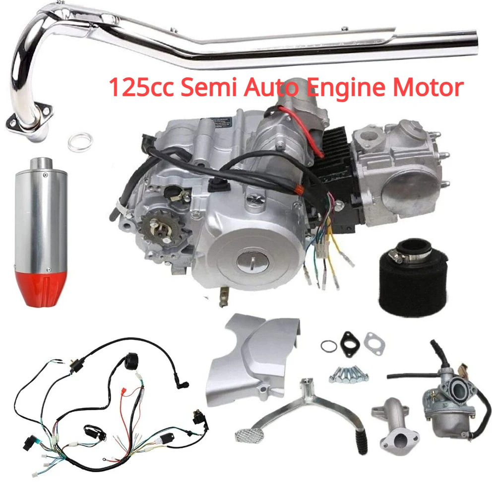 Tdpro 125Cc Kit Motore Motore Semi Automatico 3 + 1 Motore Inverso A 4 Tempi Monocilindrico Per Honda Quad Go Kart Atc70 Trx90 Minimoto