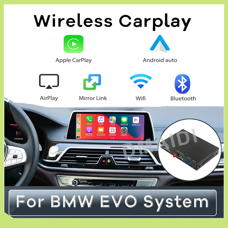 Decoder Box Per Bmw Evo Id5 Id6 System 2017-2019 Wireless Carplay Connessione Automatica Android