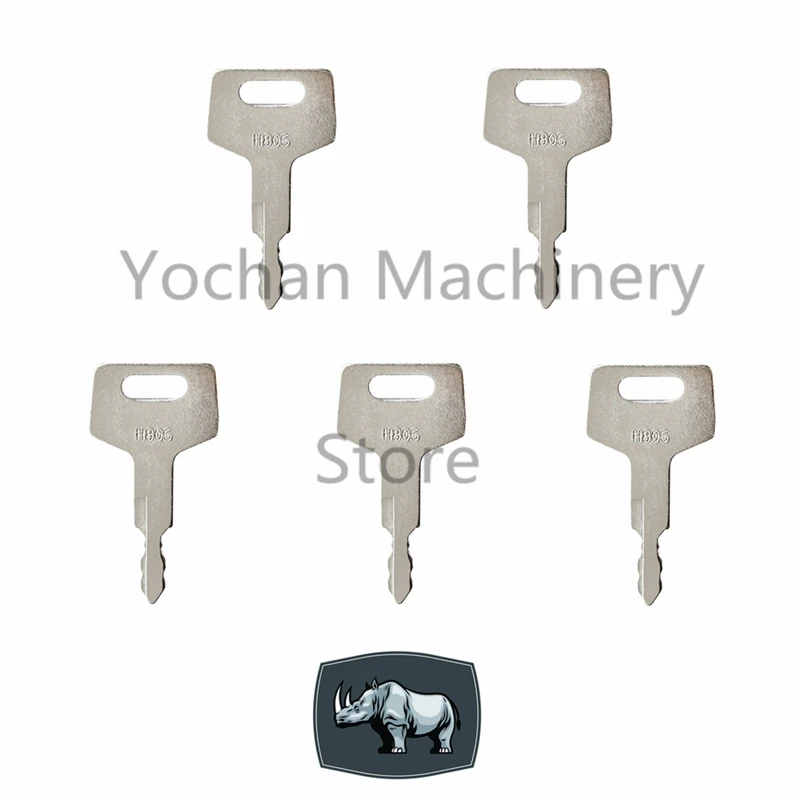 5 Pcs H806 Chiave Dell'Interruttore Di Accensione Dell'Attrezzatura Per Gehl Hitachi Mustang New Holland Takeuchi Part