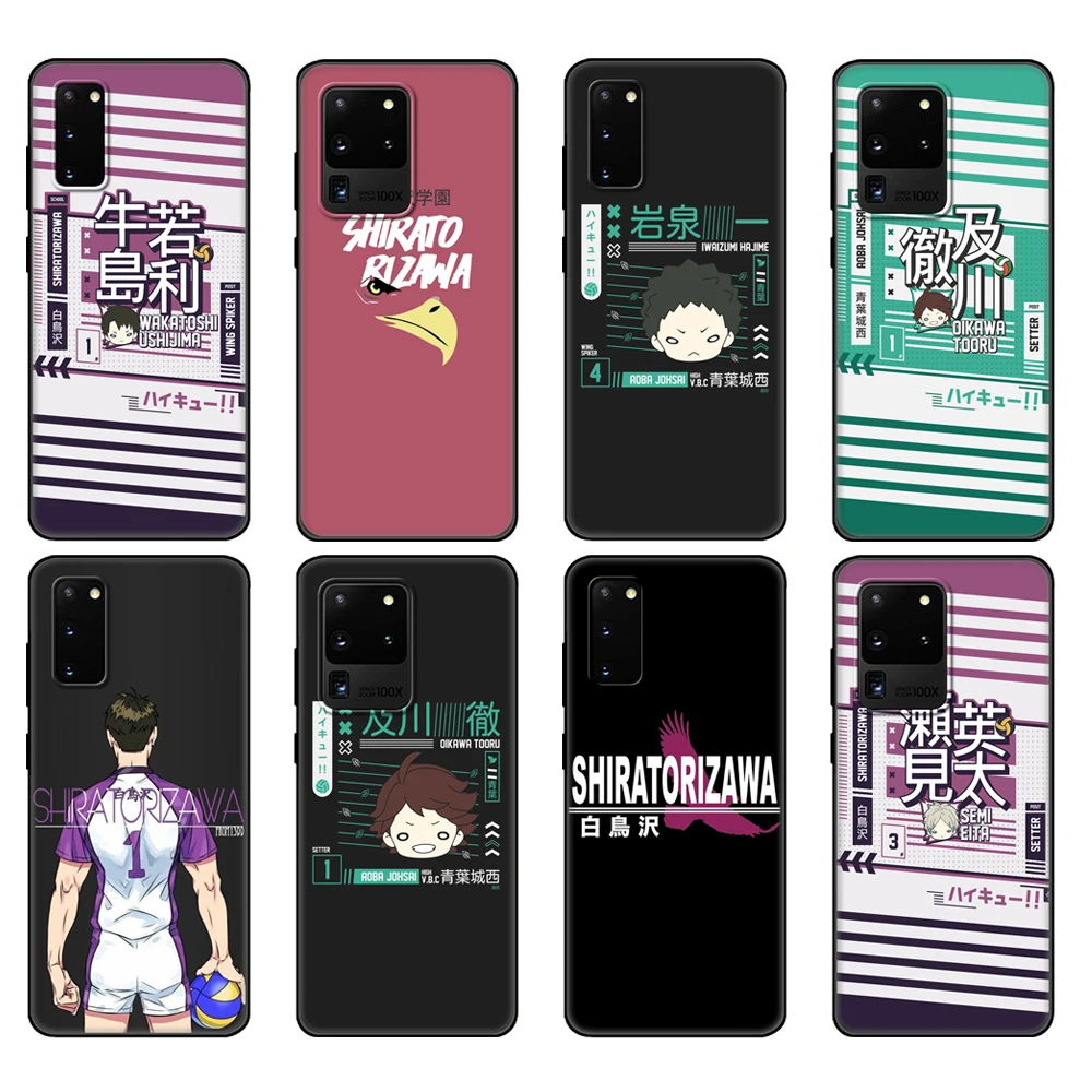 Custodia In Tpu Nero Per Samsung Galaxy S20 /S20 Plus/S20 Ultra/S20 + /S20Fe Cover Posteriore Ushijima Wakatoshi Shiratorizawa