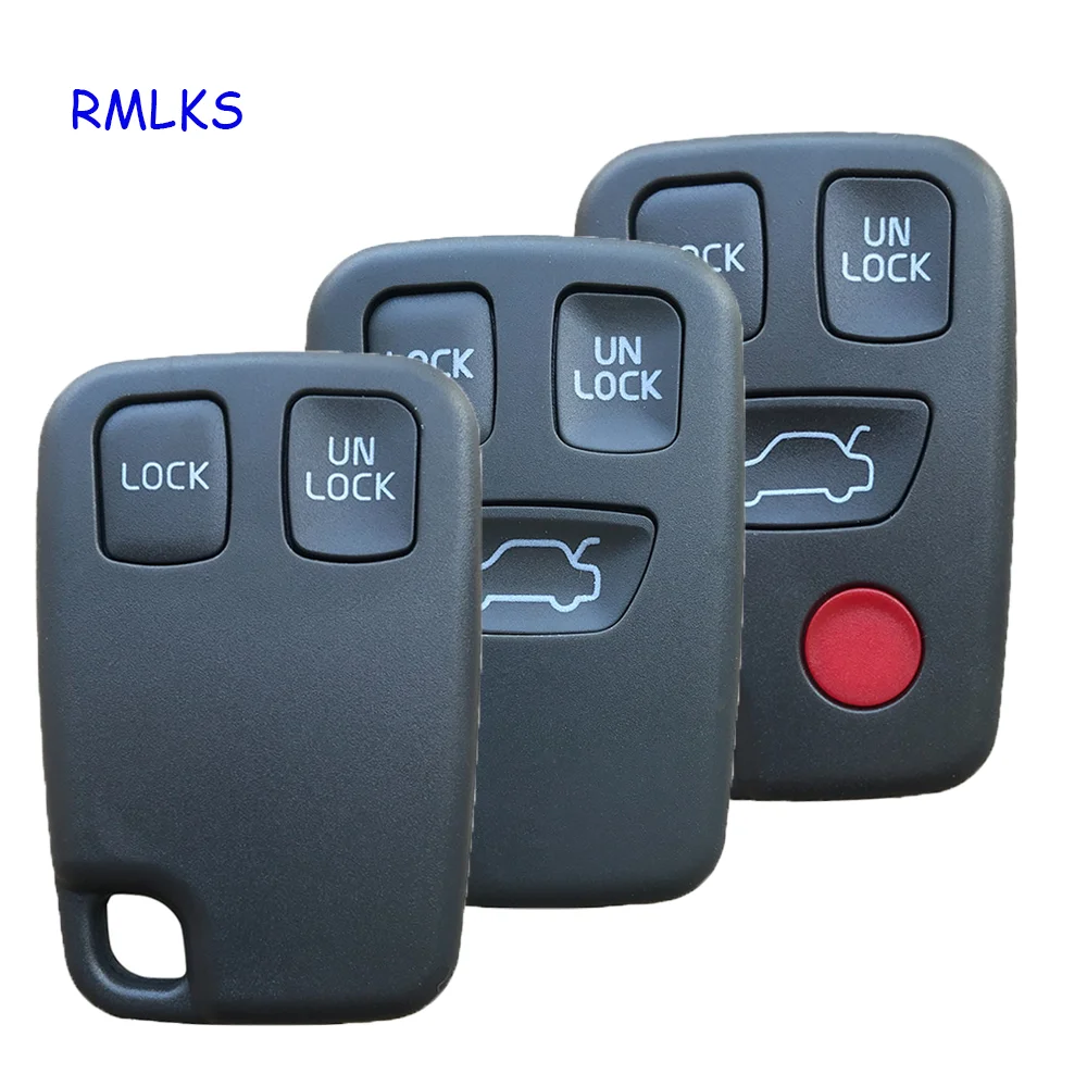 2/3/4 Pulsanti Remote Fob Car Key Shell Uncut Blade Key Case Sostituzione Auto Key Cover Per Volvo S70 V70 C70 S40 V40